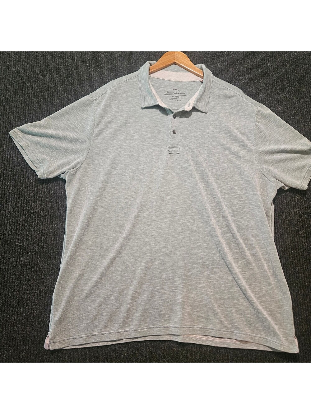 Tommy Bahama Men's 3XL Modal Polyester Polo Shirt Light Green